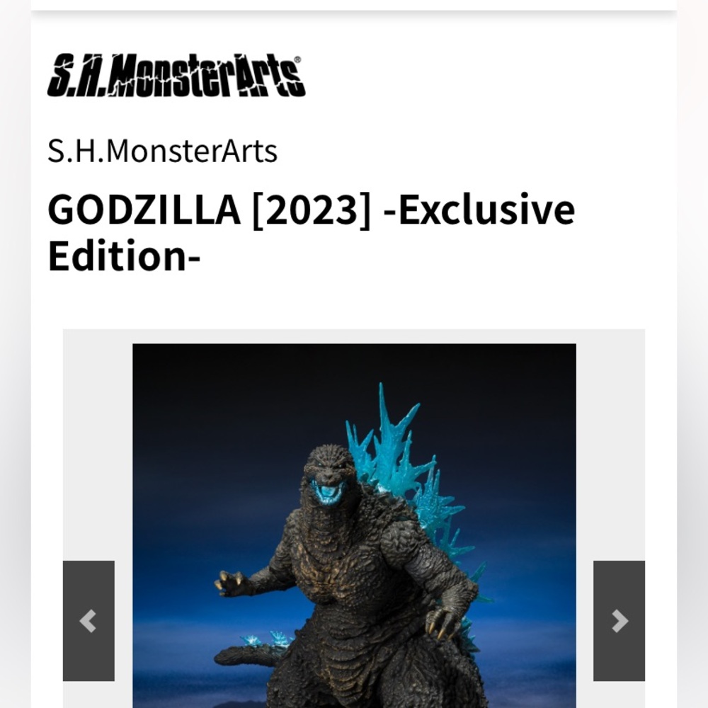 Tamashii Nations SDCC 2025 S.H.MonsterArts
GODZILLA [2023] -Exclusive Edition- - Picture 2 of 4